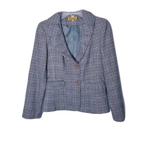 Legio Mayinda Glen Plaid Blazer Jacket Women Size 40/ Medium
